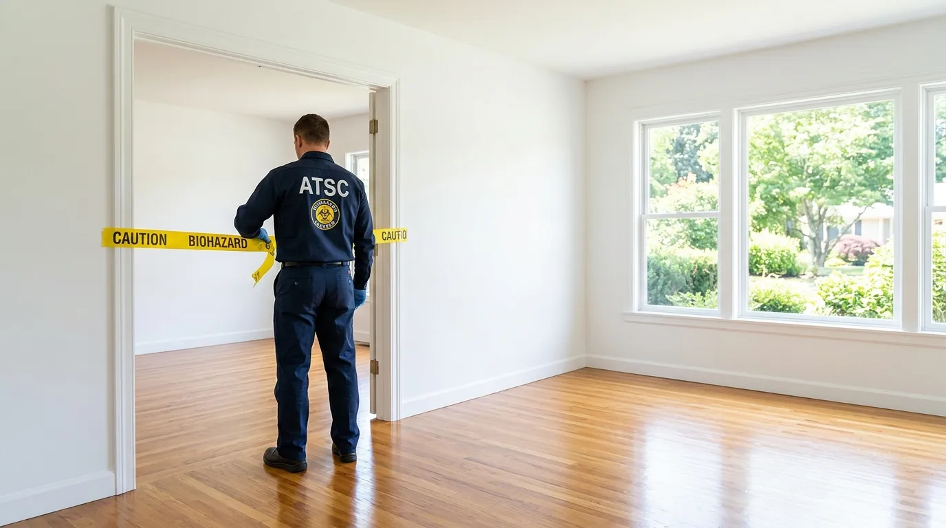 Certified biohazard cleanup crew performing Crime Scene Cleanup in Ramtown